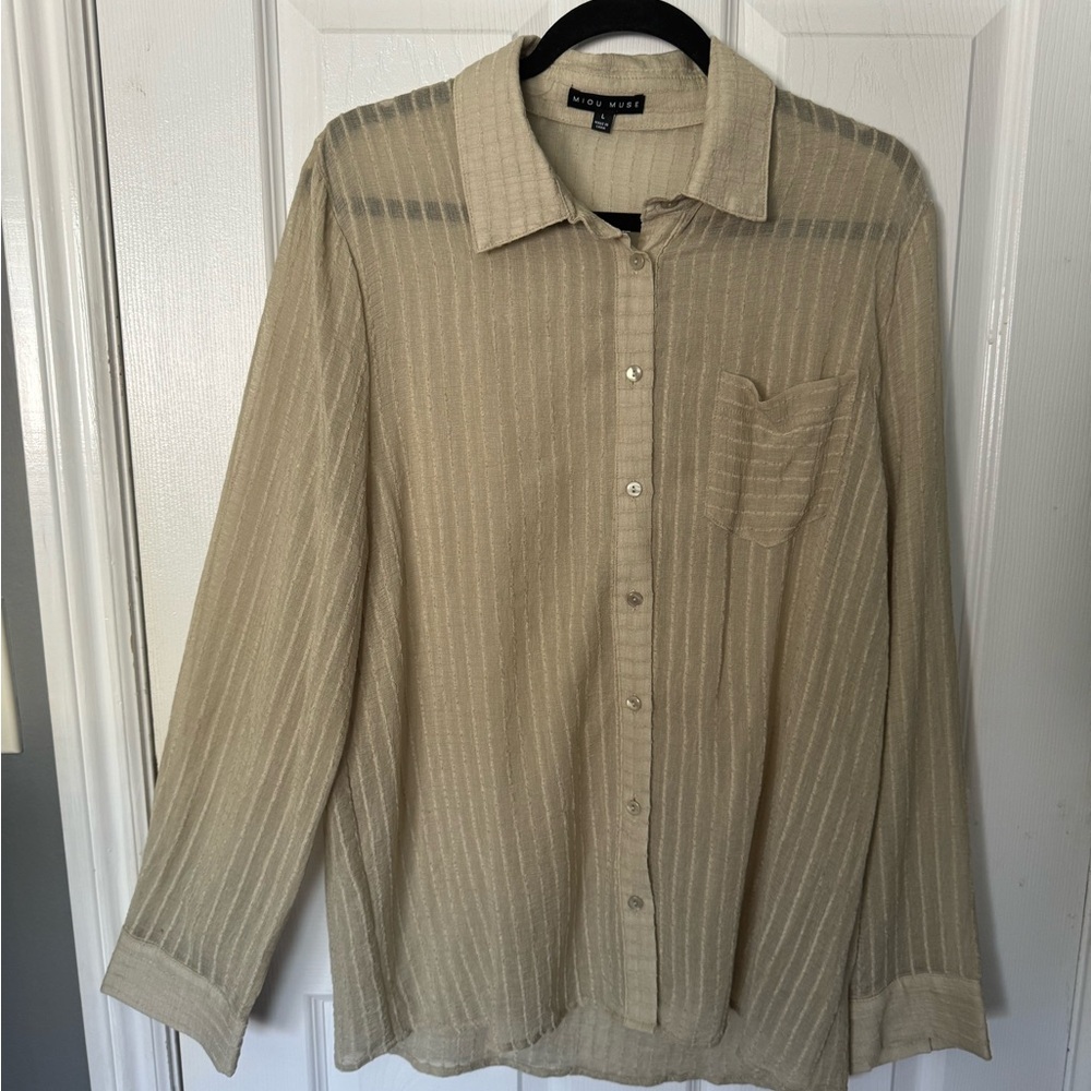 Tan Button Down Shirt